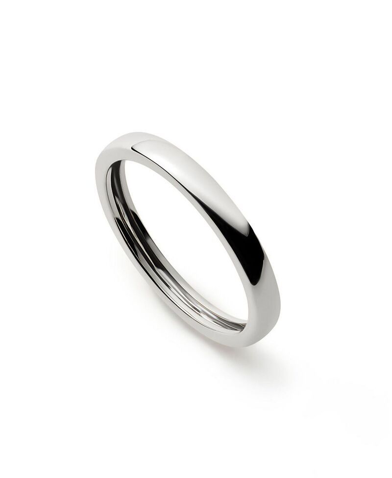 アナルイサ レディース アクセサリー リング Ana Luisa Solid White Gold Slim Eclipse Ring Silver シルバー