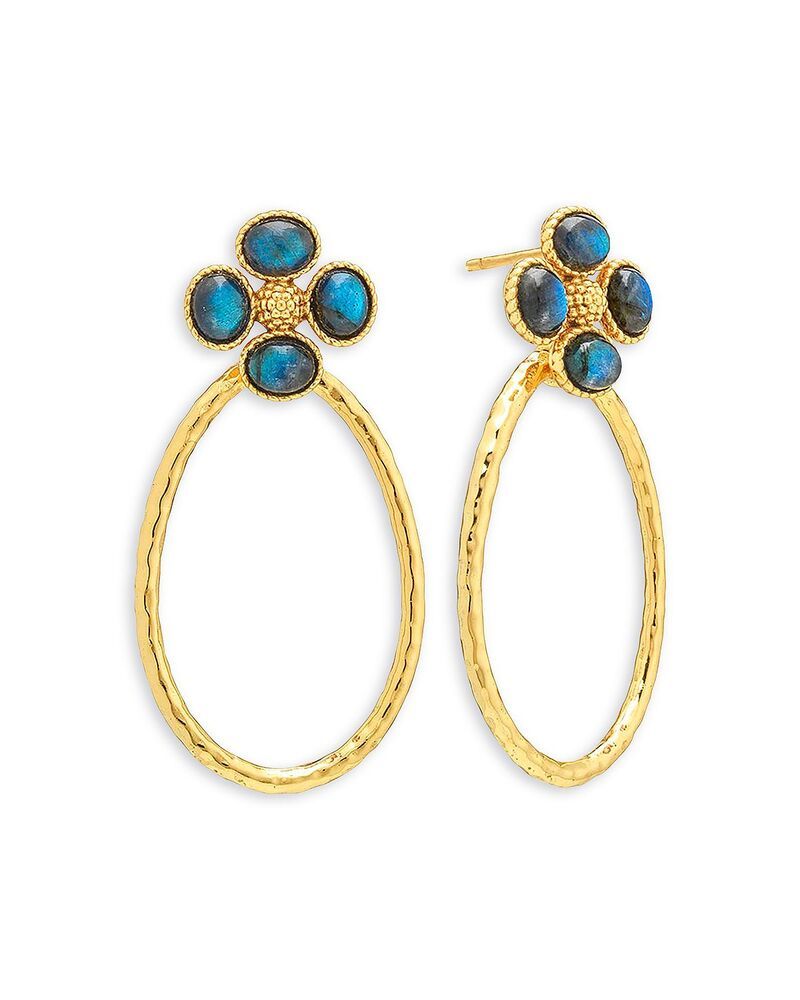 カプシーヌ ドゥ ウルフ レディース アクセサリー ピアス・イヤリング Capucine De Wulf Blue Labradorite Berry Clover Teardrop Earrings