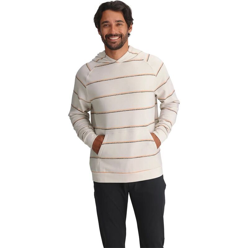 フリー フライ メンズ アウター パーカー・スウェット フリース Free Fly Lightweight Fleece Hoodie Mens Dash Double Stripe Birch スト