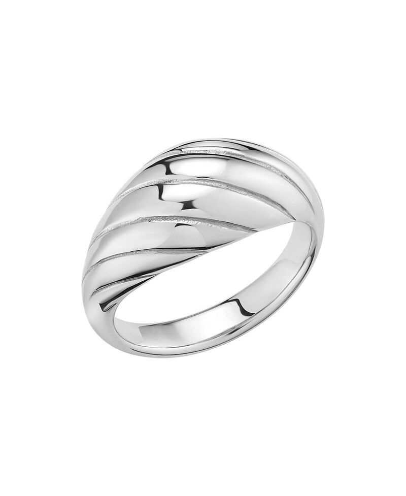 オラディナ レディース アクセサリー リング Oradina Sterling Silver Swirl Dome Ring Silver シルバー