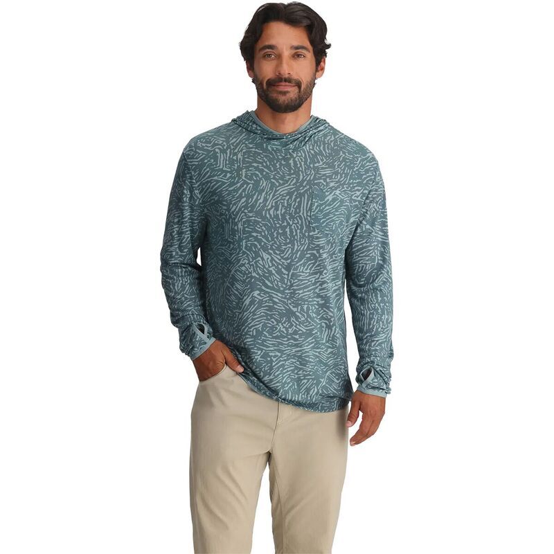 フリー フライ メンズ アウター パーカー・スウェット Free Fly Lightweight Hoodie Mens Tidal Flow Print Stormy Sea