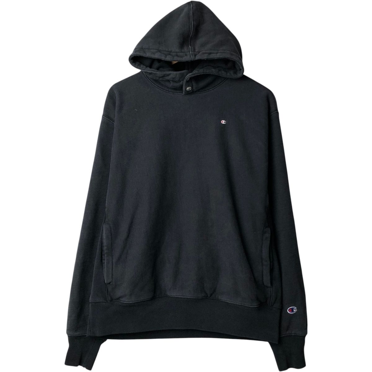 古着 チャンピオン Champion REVERSE WEAVE リバースウィーブ スウェットハーフボタンパーカー メンズL相当/eaa645484
