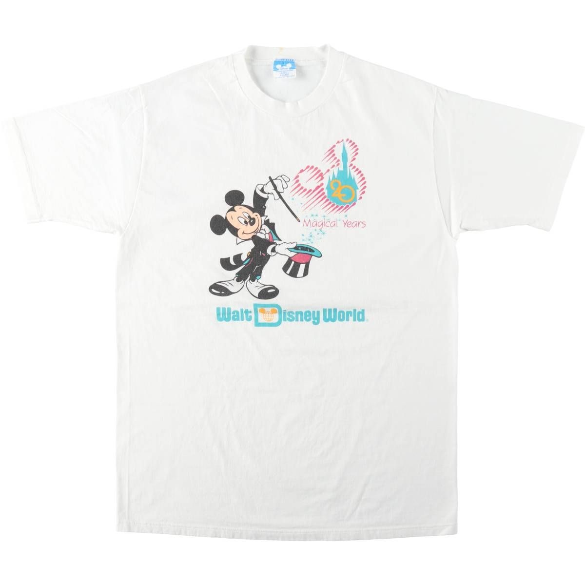 古着 80年代 Disney MICKEY MOUSE ミッキーマウス キャラクタープリントTシャツ USA製 メンズXL相当 ヴィンテージ/eaa645577