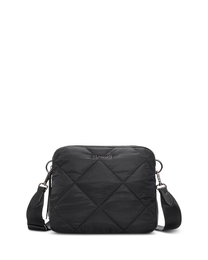 エムジーウォレス レディース バッグ キルティング ナイロン MZ WALLACE Madison Small Quilted Nylon Crossbody Bag BlackGunmetal ブラ