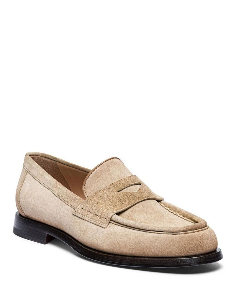 サントーニ レディース シューズ スリッポン・ローファー スエード Santoni Womensuede Penny Loafer Black ブラック