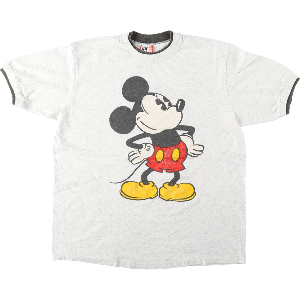 古着 90年代 Disney DESIGNS MICKEY MOUSE ミッキーマウス キャラクタープリントTシャツ USA製 メンズXL相当 ヴィンテージ/eaa645565