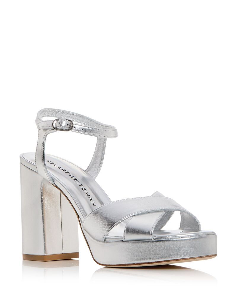 スチュアート ワイツマン レディース シューズ サンダル プラットフォーム Stuart Weitzman Womens Dayna Crisscross Platform Sandalsilver