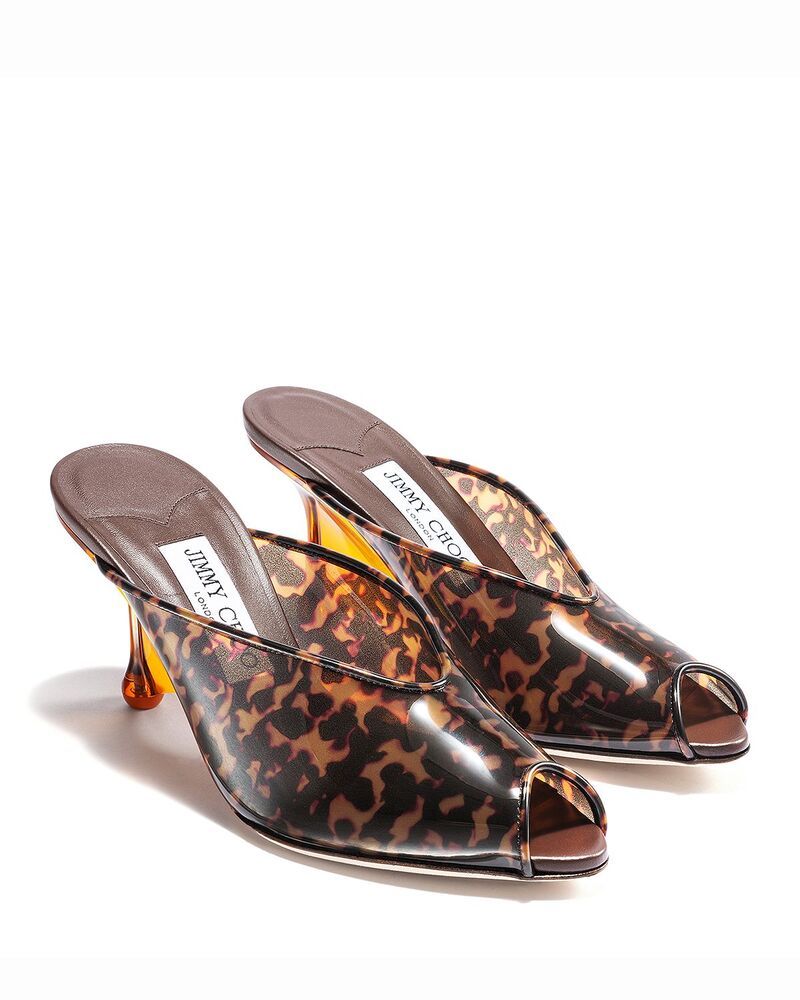 ジミーチュー レディース シューズ サンダル レース Jimmy Choo Womens Glace 80 Mules Amber MixBrown アンバー