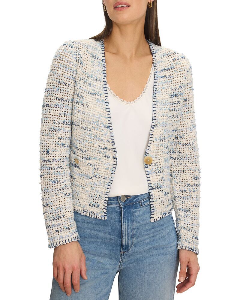 ニックプラスゾーイ レディース アウター ジャケット・ブルゾン ニット NICZOE Misty Dawn Knit Jacket Indigo Multi インディゴ