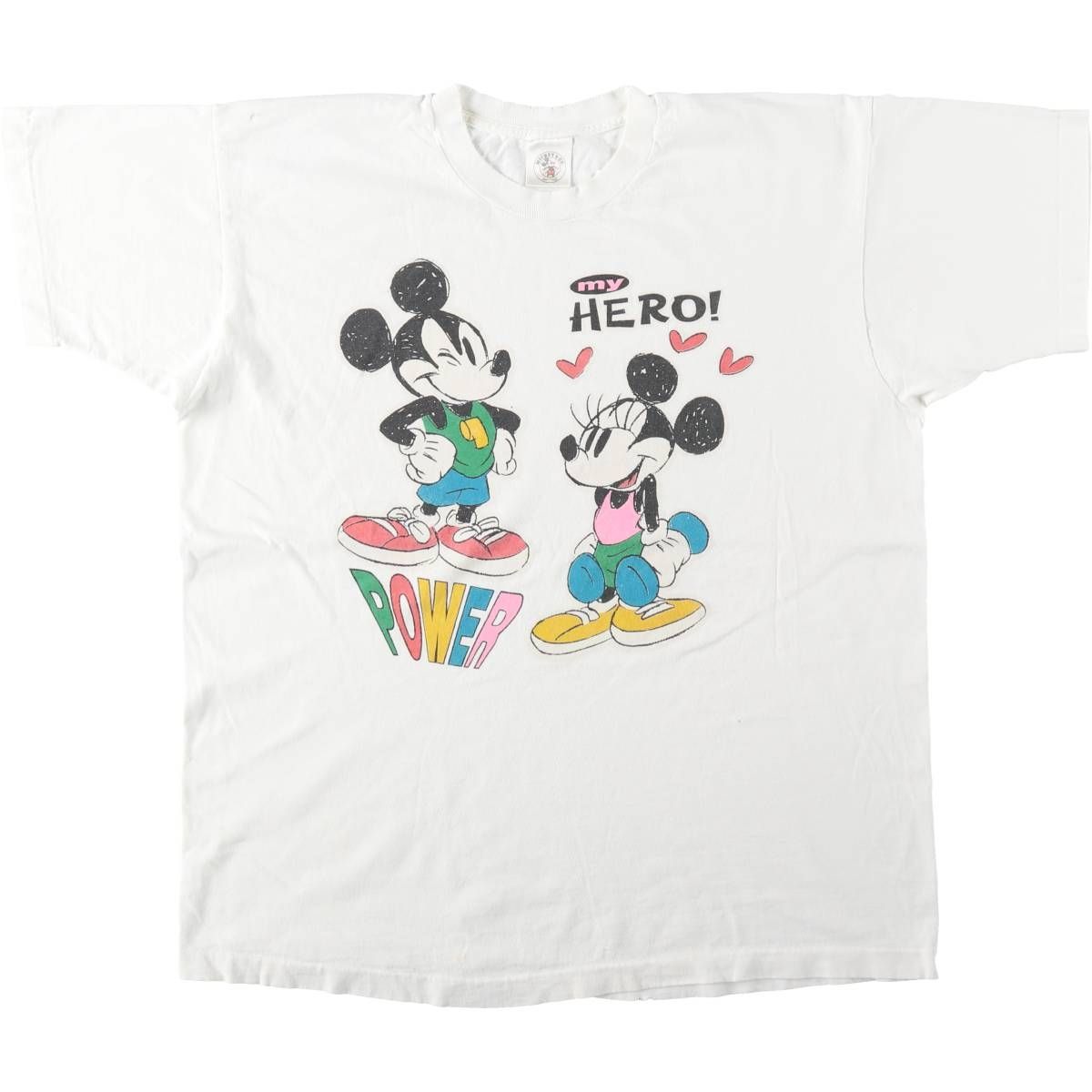古着 90年代 Mickey & Co. MICKEY MOUSE ミッキーマウス キャラクタープリントTシャツ USA製 メンズXL相当 ヴィンテージ/eaa645576