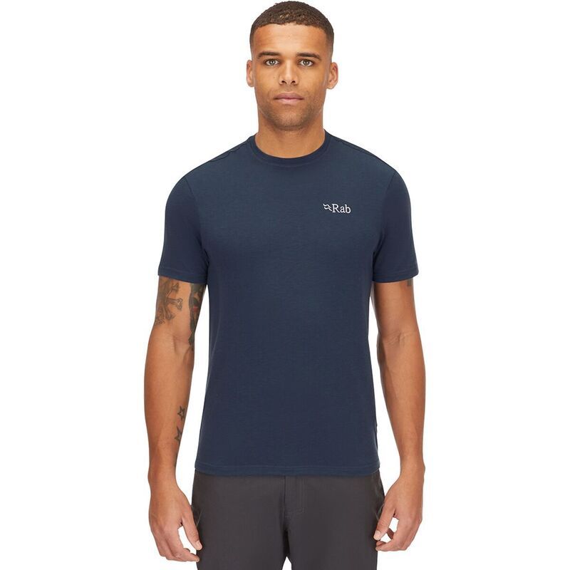 ラブ メンズ トップス Tシャツ ロゴ Rab Crimp Logo TShirt Mens Tempest Blue ブルー