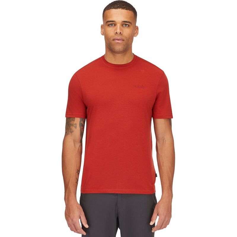 ラブ メンズ トップス Tシャツ ロゴ Rab Crimp Logo TShirt Mens Tuscan Red レッド