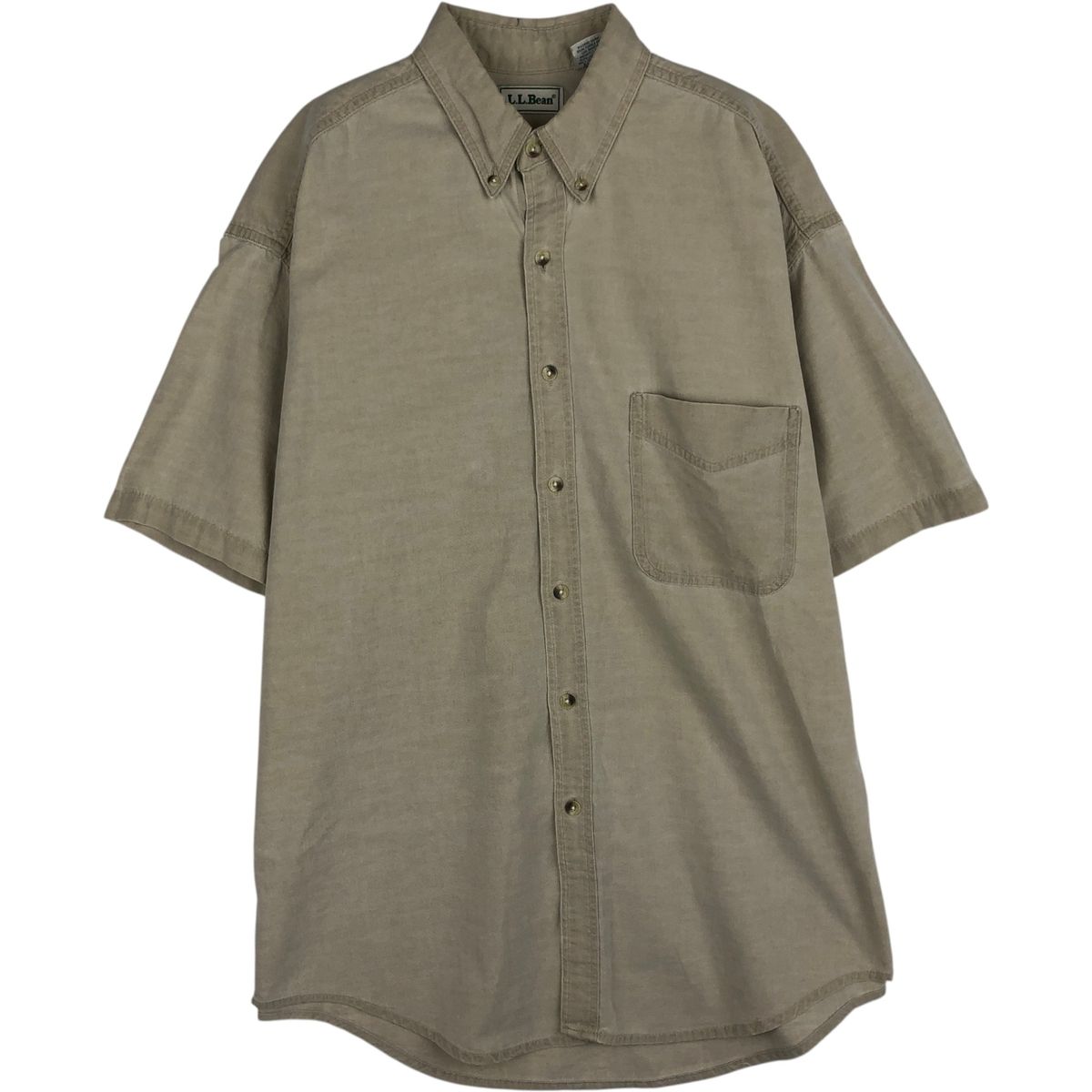 古着 ~90年代 エルエルビーン L.L.Bean 半袖 ボタンダウンシャツ カナダ製 メンズL相当 ヴィンテージ/eaa644923