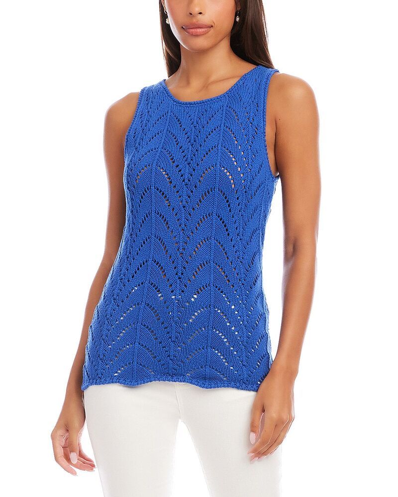 カレンケーン レディース トップス タンクトップ セーター Karen Kane Crochet Sweater Tank Top Blu 28,470円