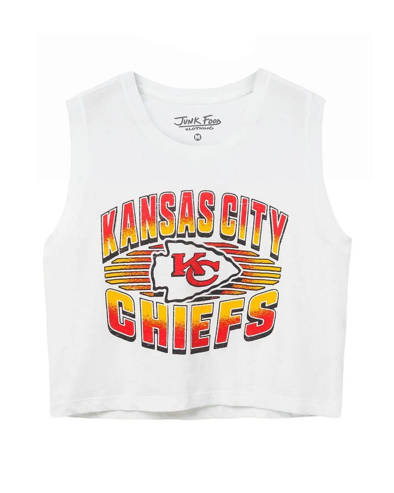 ジャンクフードクロージング レディース トップス タンクトップ Junk Food Clothing Womens NFL Kansas City Chiefs Tank Top White ホワイト