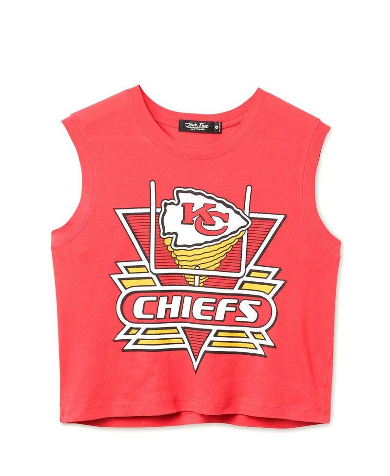 ジャンクフードクロージング レディース トップス タンクトップ Junk Food Clothing Womens NFL Kansas City Chiefs Field Goal Tank Lic
