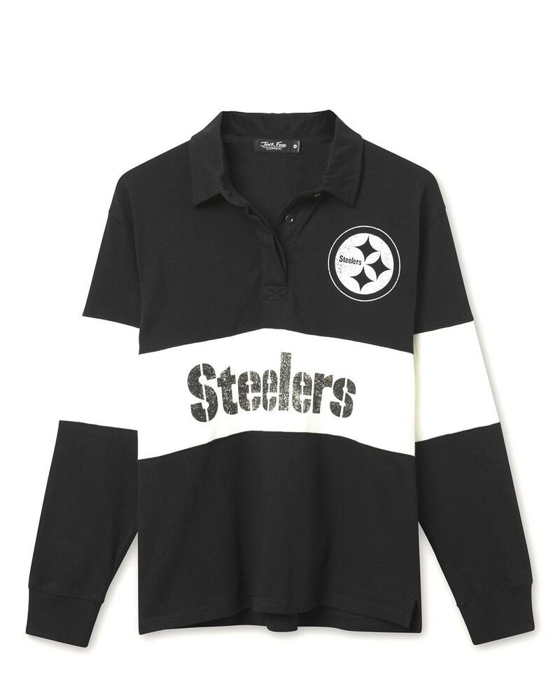 ジャンクフードクロージング レディース アウター ニット・セーター Tシャツ Junk Food Clothing Womens NFL Pittsburgh Steelers Rugby Long