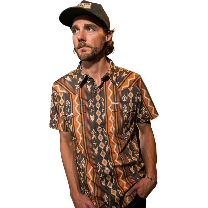 センデロプロビジョンズ メンズ トップス シャツ プリント Sendero Provisions Co The Wyatt Pearl Snap SS Print Shirt Mens Tempe S