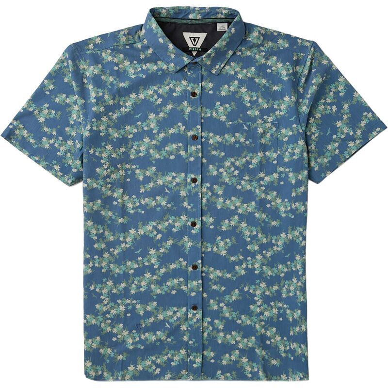 ヴィスラ メンズ トップス シャツ 半袖 Vissla Tropicanica Hybrid Eco ShortSleeve Shirt Mens Blue Haze ブルー