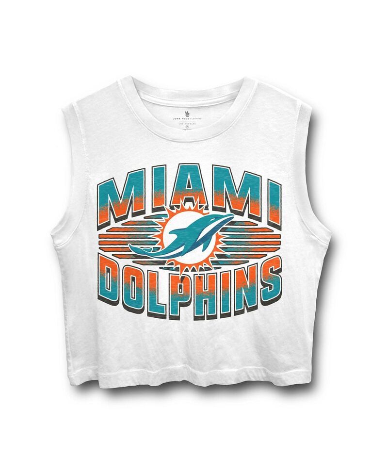 ジャンクフードクロージング レディース トップス タンクトップ Junk Food Clothing Womens NFL Miami Dolphins Tank White ホワイト