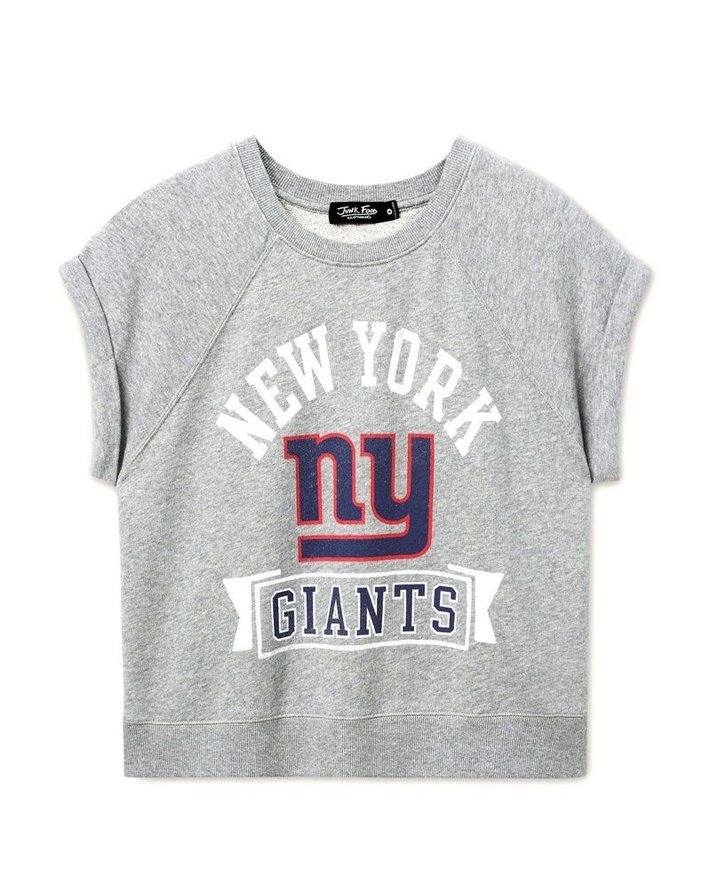 ジャンクフードクロージング レディース トップス タンクトップ フリース Junk Food Clothing Womens NFL New York Giants Raglan Fleece Tan