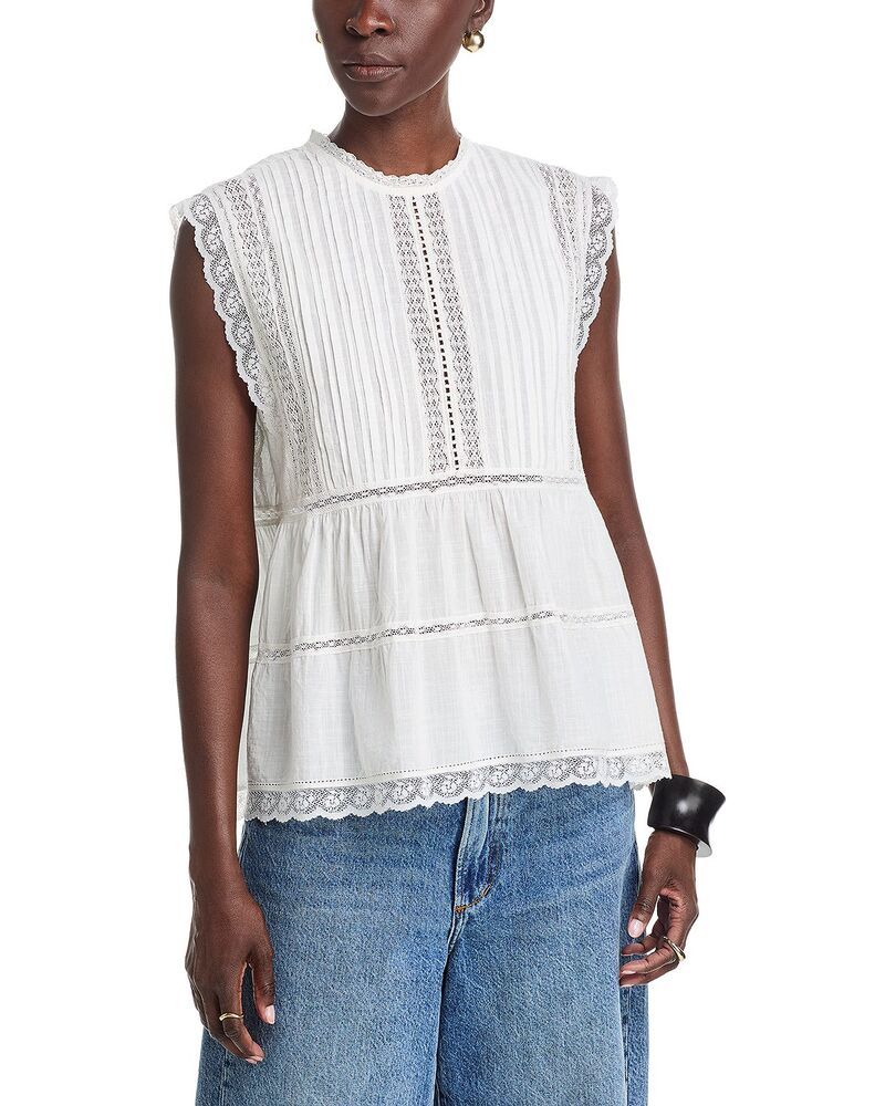 ザ・グレート レディース トップス タンクトップ THE GREAT Peplum Tank Top True White ホワイト