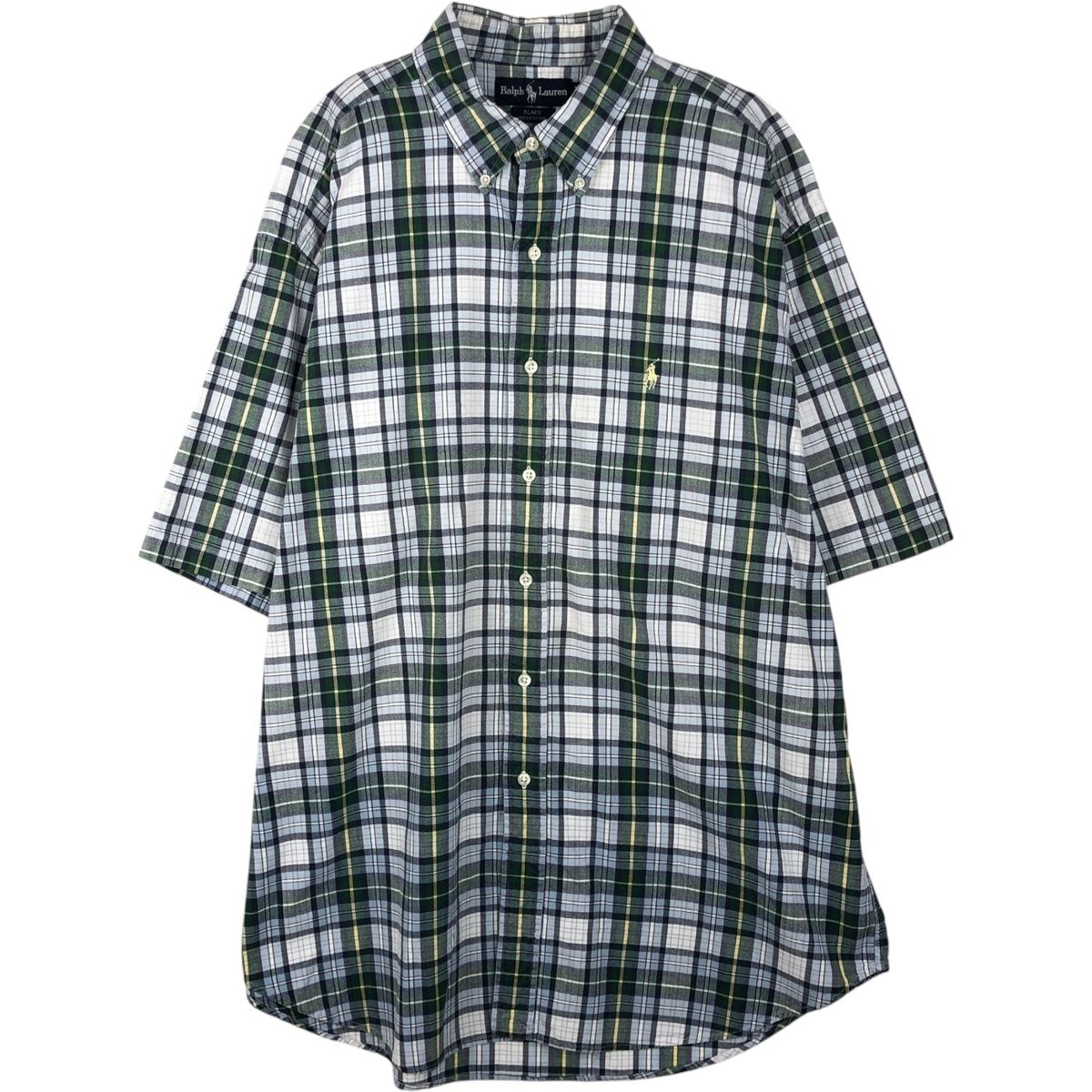 古着 ラルフローレン Ralph Lauren BLAKE 半袖 ボタンダウン チェックシャツ メンズXL相当/eaa643965