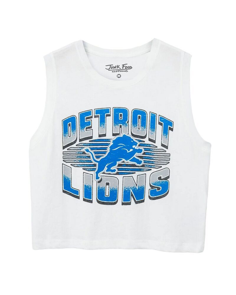 ジャンクフードクロージング レディース トップス タンクトップ Junk Food Clothing Womens NFL Detroit Lions Tank Top White ホワイト