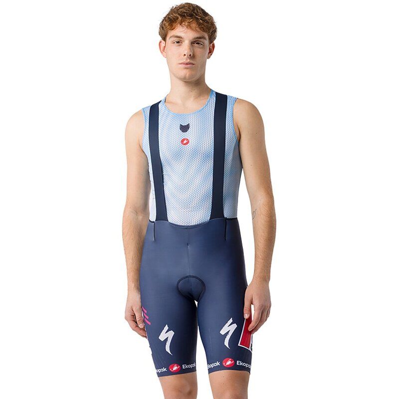 カステリ メンズ ボトムス ハーフパンツ・ショーツ Castelli SoudalQuick Step Free Aero Race S Bibshort Mens Belgian Blue ブルー