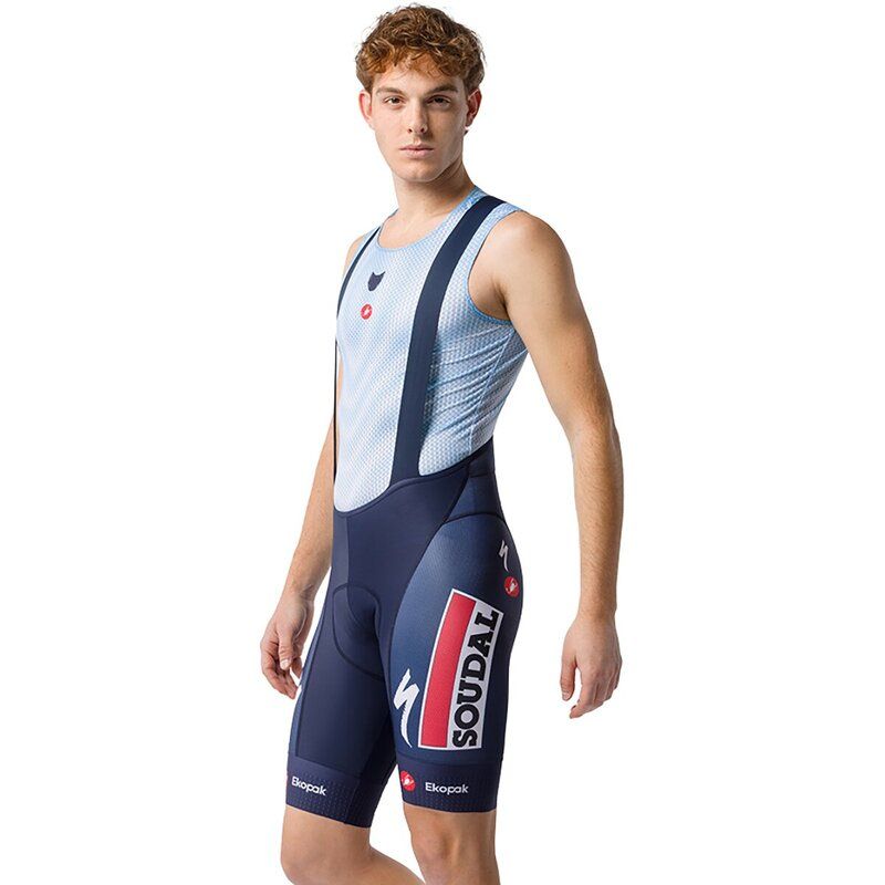 カステリ メンズ ボトムス ハーフパンツ・ショーツ Castelli SoudalQuick Step Competizione 2 Bibshort Mens Belgian Blue ブルー
