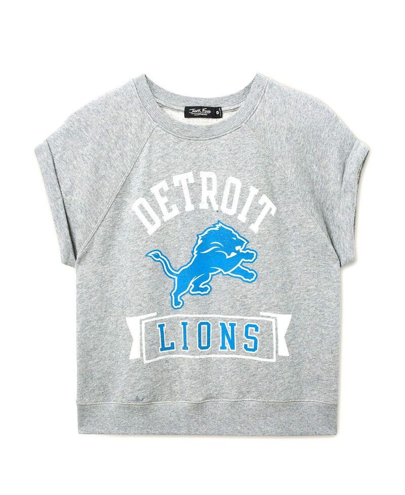 ジャンクフードクロージング レディース トップス タンクトップ フリース Junk Food Clothing Womens NFL Detroit Lions Raglan Fleece Tank