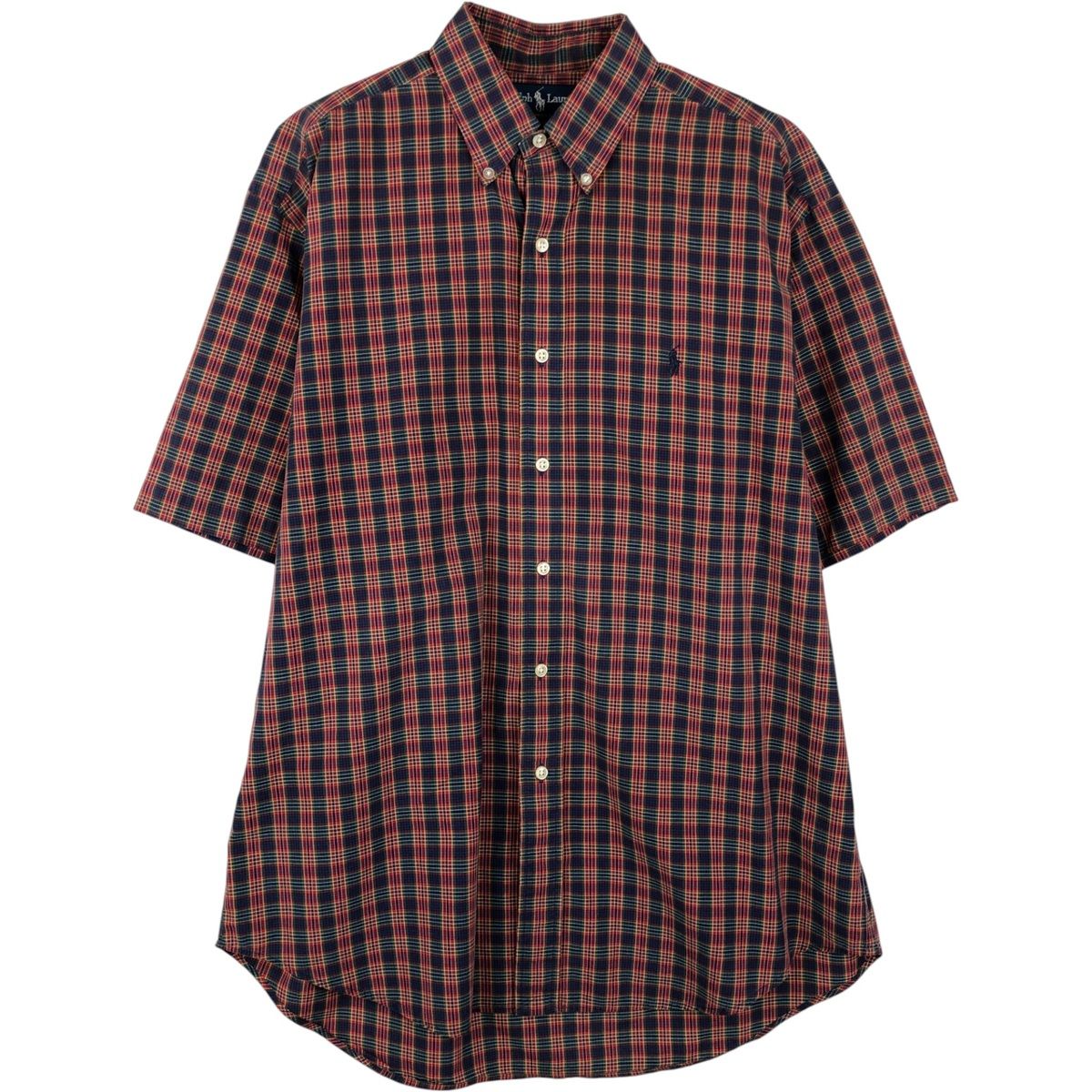 古着 ラルフローレン Ralph Lauren BLAKE 半袖 ボタンダウン チェックシャツ メンズM相当/eaa643950