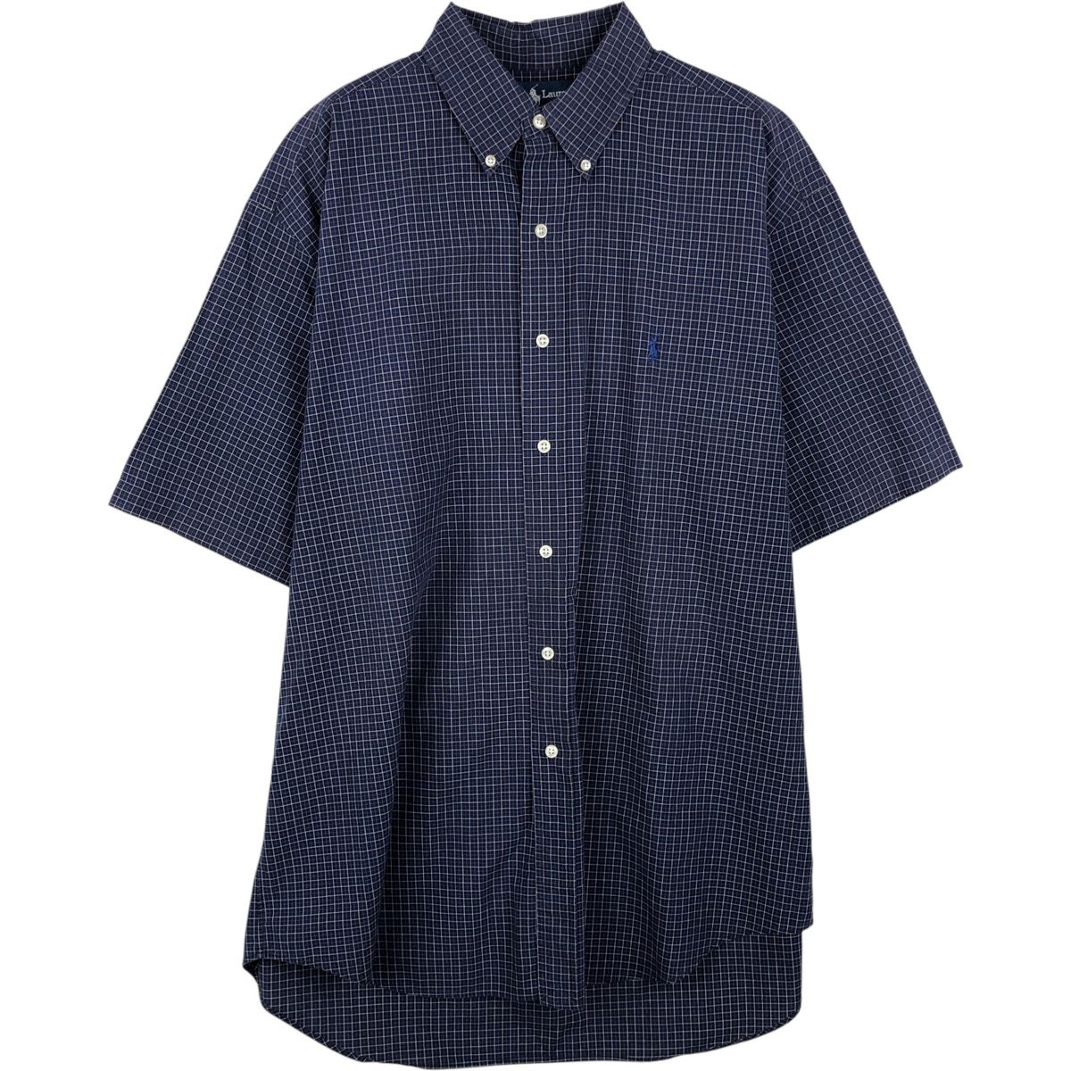 古着 ラルフローレン Ralph Lauren BLAKE 半袖 ボタンダウン チェックシャツ メンズL相当/eaa643947