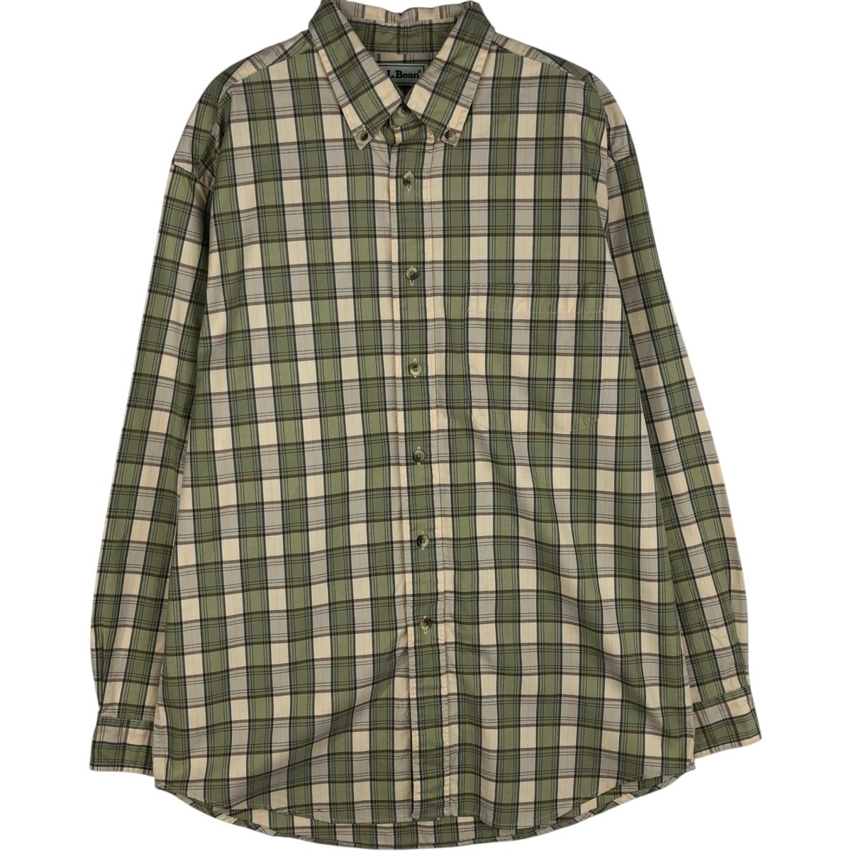 古着 90~00年代 エルエルビーン L.L.Bean 長袖 ボタンダウンチェックシャツ メンズM相当 ヴィンテージ/eaa643028