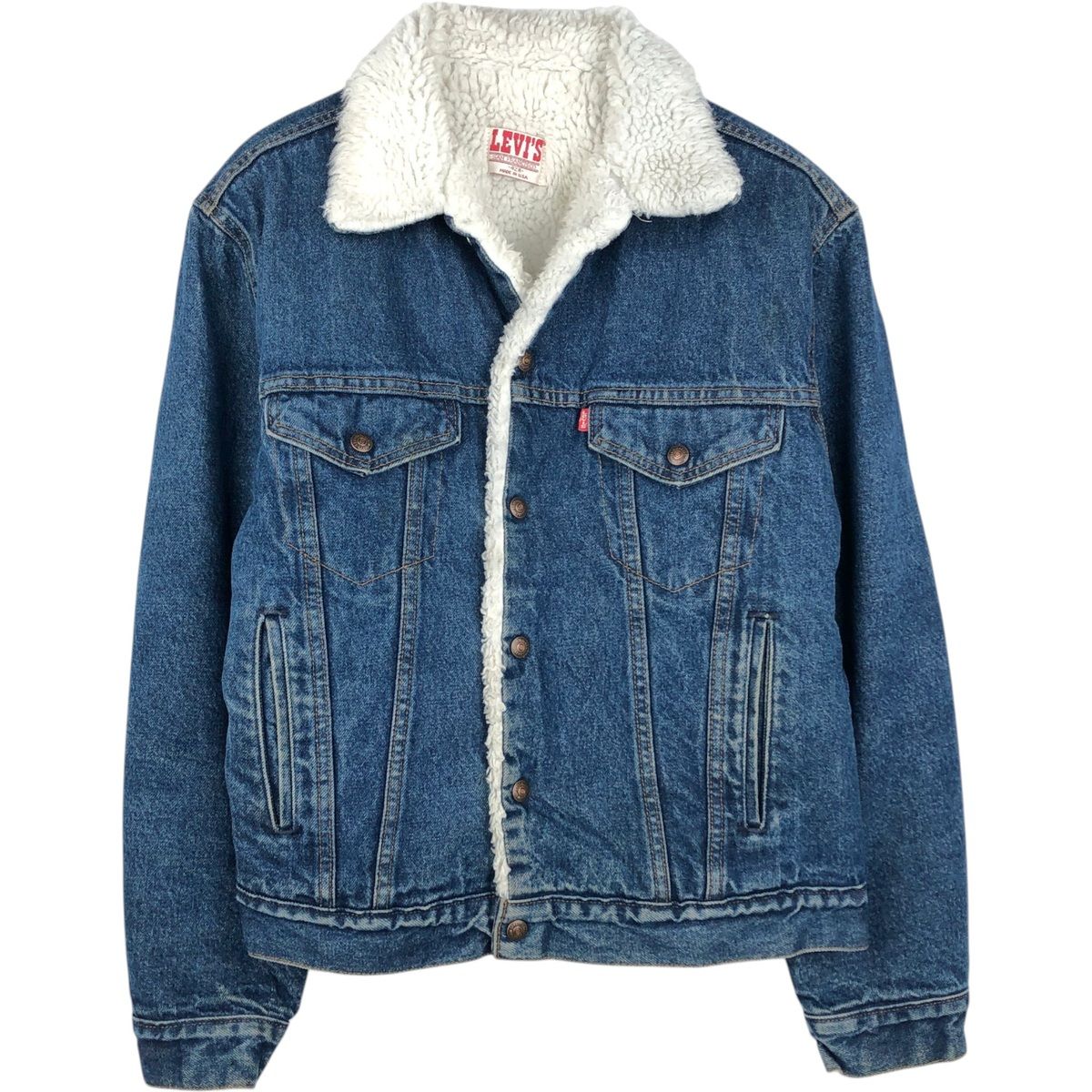 古着 80~90年代 リーバイス Levi's 70602-0216 中綿入り デニムボアジャケット USA製 メンズL相当 ヴィンテージ/eaa645717