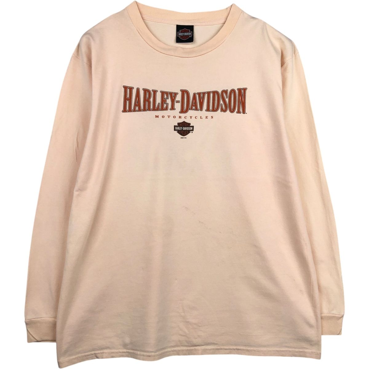 古着 00年代 ハーレーダビッドソン Harley-Davidson ファイヤーパターン モーターサイクル ロングTシャツ ロンT USA製/eaa646047