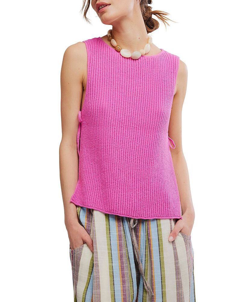 フリーピープル レディース アウター ニット・セーター Free People Lizzie Side Tie Sweater Top Island Floral