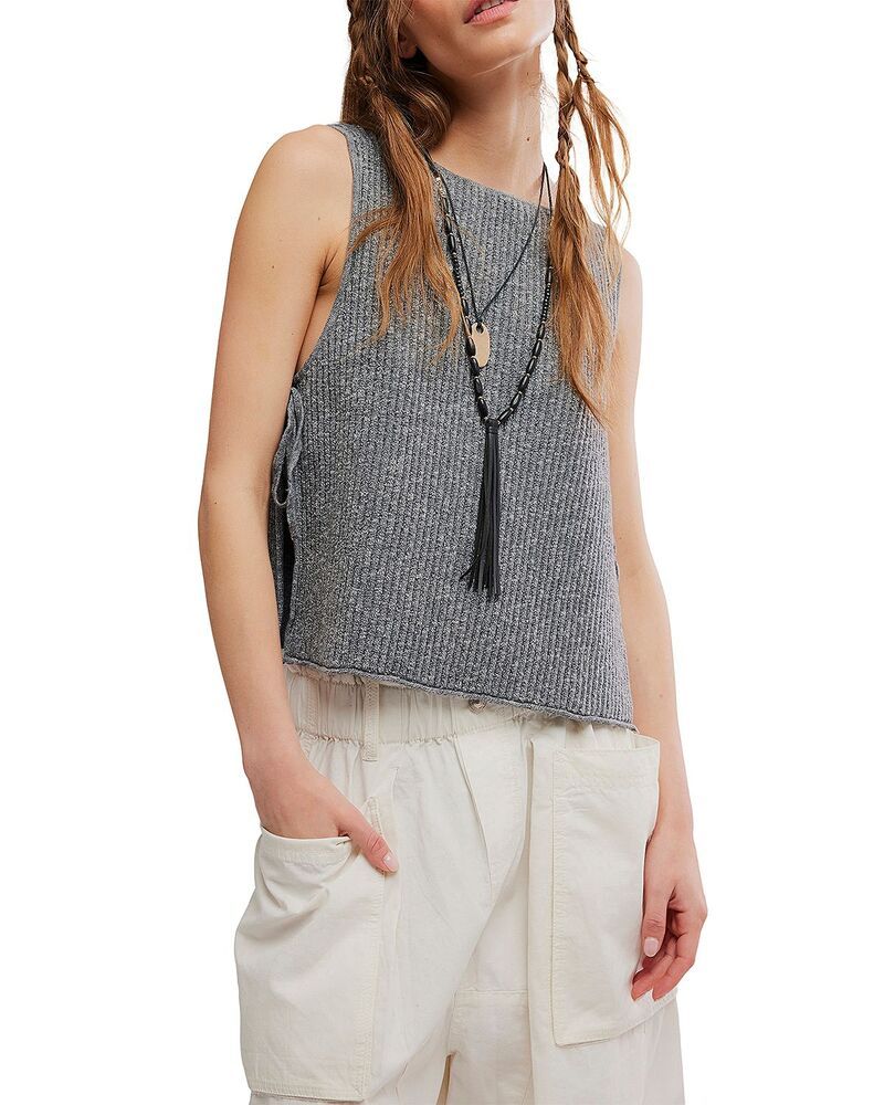 フリーピープル レディース アウター ニット・セーター Free People Lizzie Side Tie Sweater Top Smoked Pea スモーク 8,626円