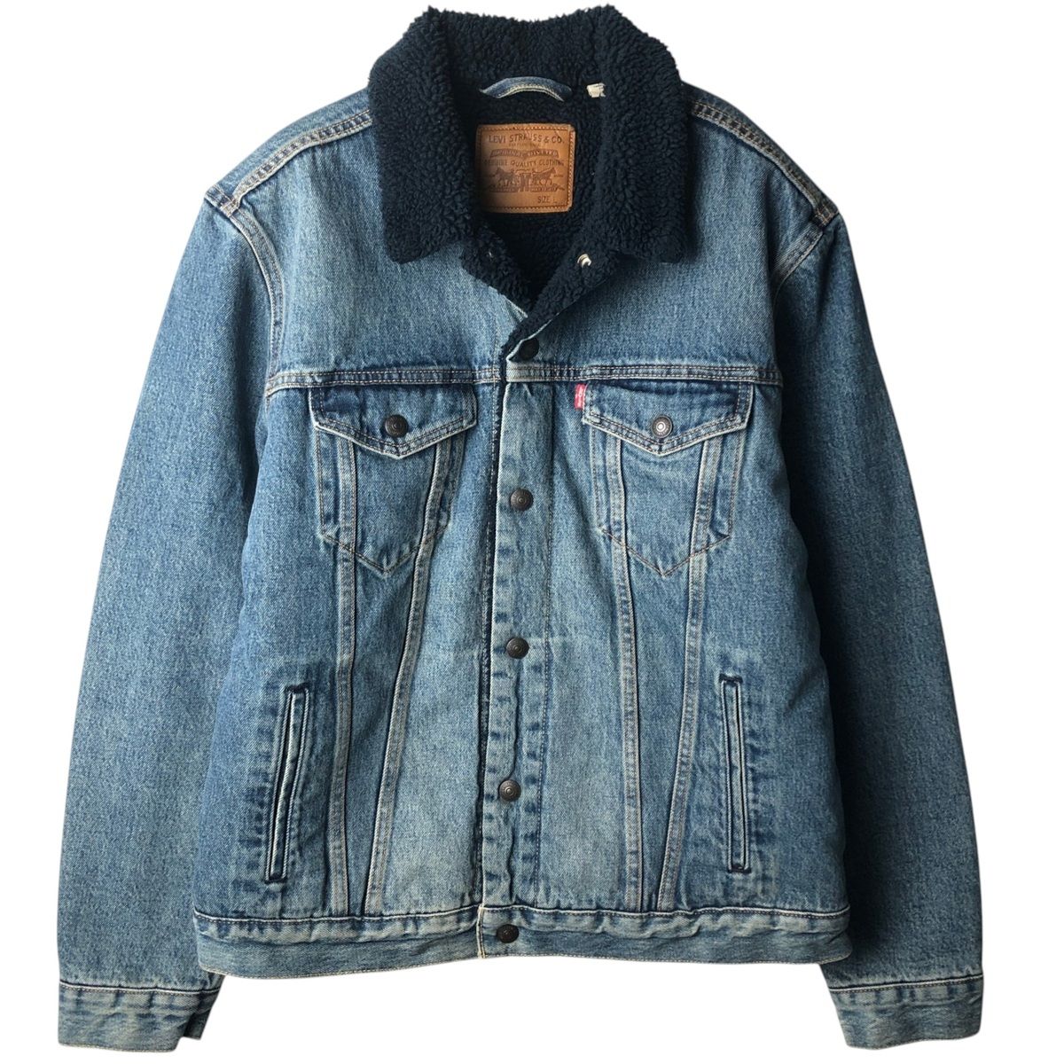 リーバイス 古着 中綿入り Levi's デニムボアジャケット Levis メンズL