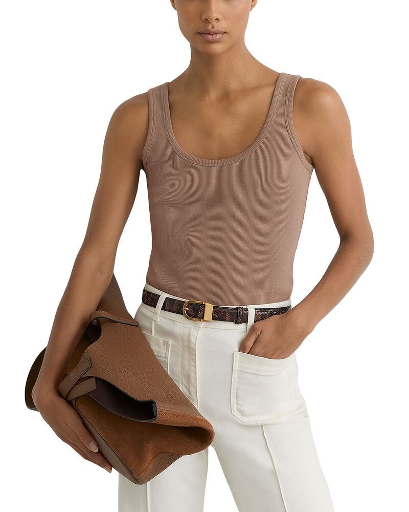 レイス レディース トップス タンクトップ REISS Violetank Top Taupe Neutral トープ