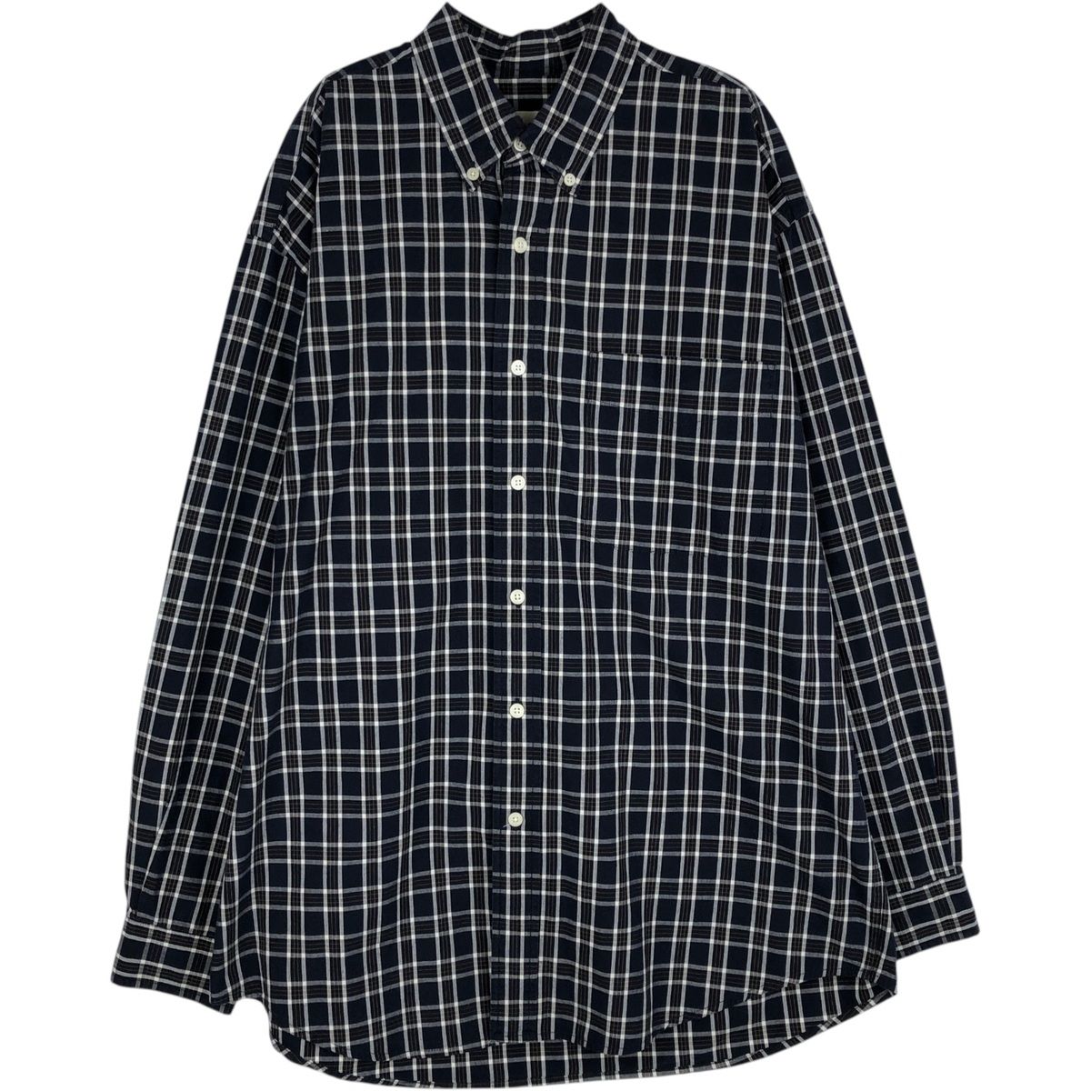 古着 エディーバウアー Eddie Bauer 長袖 ボタンダウンチェックシャツ メンズM相当/eaa643039