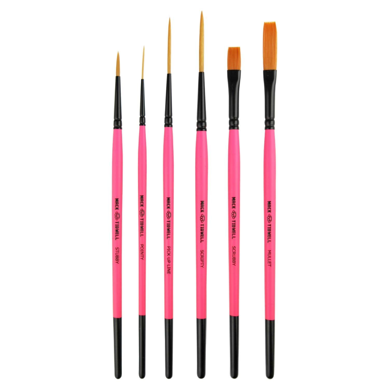 レタリングブラシ P35640 Mack Tidwell brushes Broken pinkies 6 piece set送料無料 b3b5e5b5