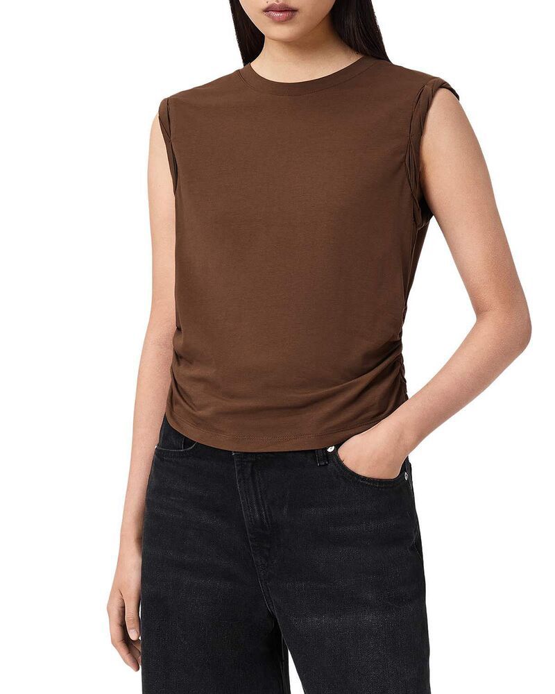 オールセインツ レディース トップス タンクトップ ALLSAINTS Westank Topecan Brown ブラウン