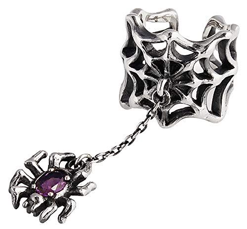 pi0446 [ブランド名：2PIECES] シルバーアクセサリー イヤーカフ アメジスト スパイダー くも クモ 蜘蛛 片耳分1個売り送料無料 e250bb1d