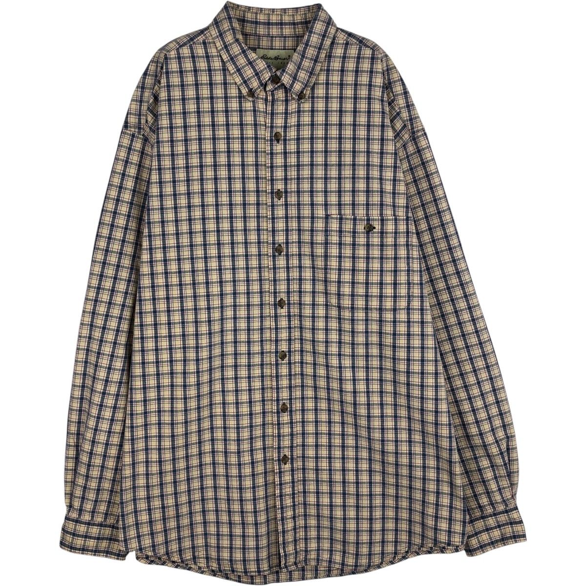 古着 エディーバウアー Eddie Bauer 長袖 ボタンダウンチェックシャツ メンズXL相当/eaa643043