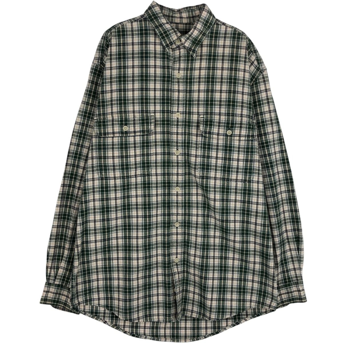 古着 エディーバウアー Eddie Bauer 長袖 コットンチェックシャツ メンズS相当/eaa643044