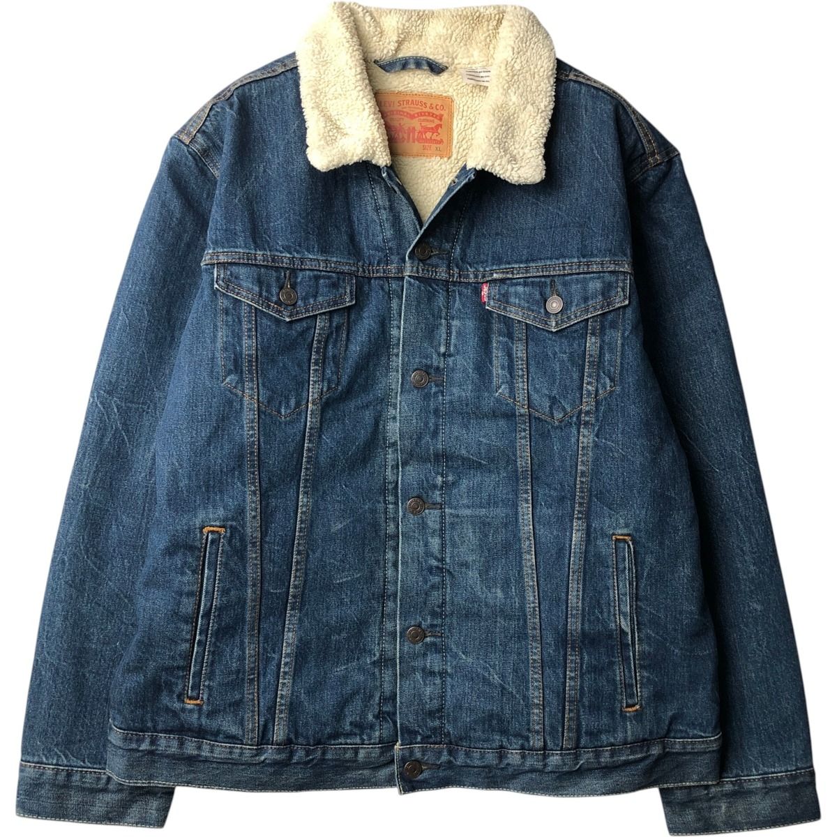 古着 リーバイス Levi's 中綿入り デニムボアジャケット メンズXL相当/eaa645702