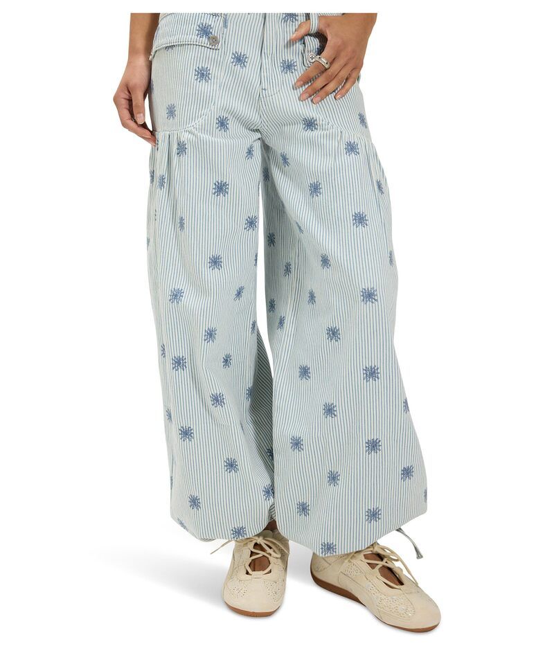 フリーピープル レディース ボトムス デニムパンツ Free People Lotus Embrailroad Indigo Railroad インディゴ