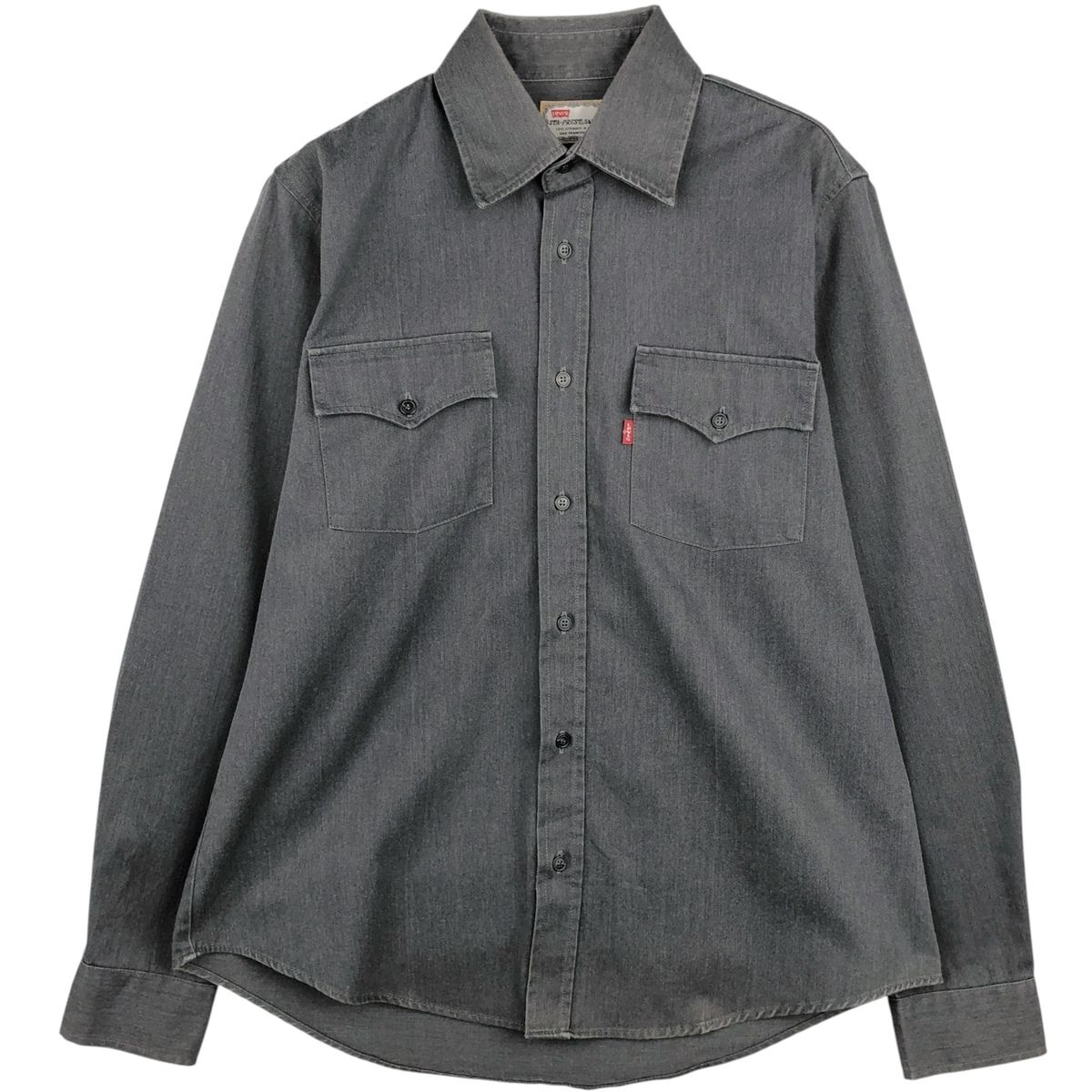 古着 リーバイス Levi's STA-PREST スタプレ 長袖 コットンシャツ メンズL相当/eaa643365