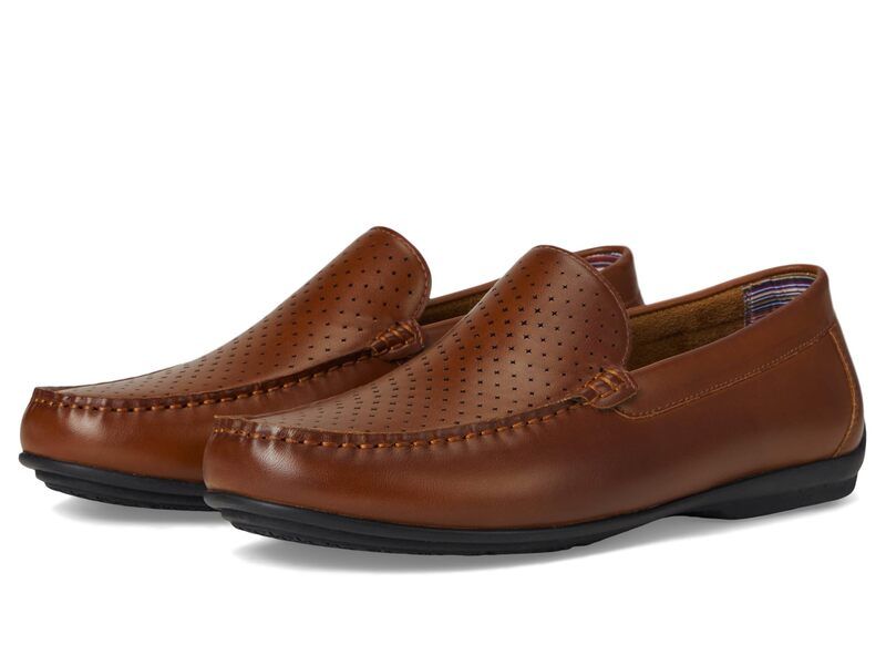 ステイシーアダムス メンズ シューズ スリッポン・ローファー Stacy Adams Conroy Moc Toe Driver Cognac